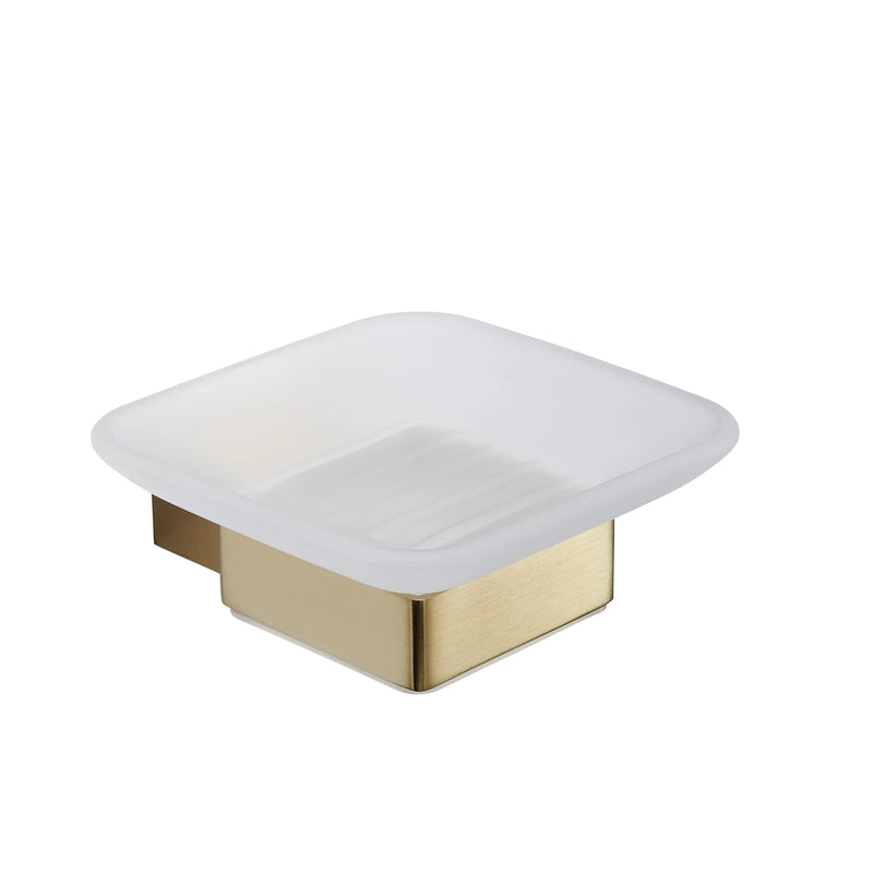 Premium Soap Dish Holder – Brushed Brass