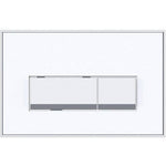 Wh Button White Glass Chrome