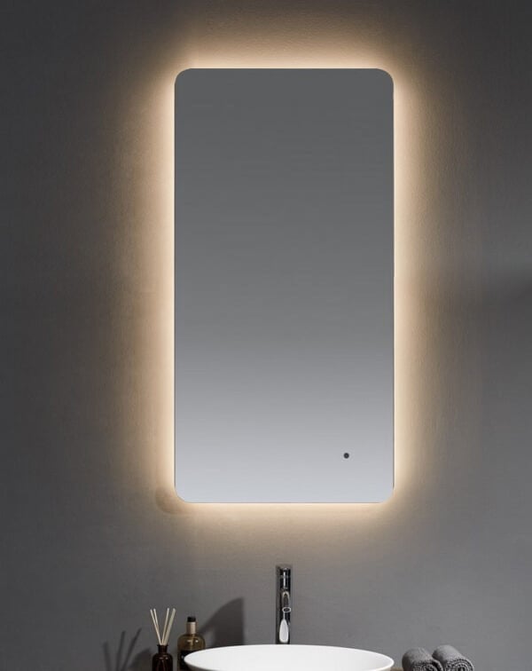 Calcot 600x1200mm Rounded Back Lit LED Mirror