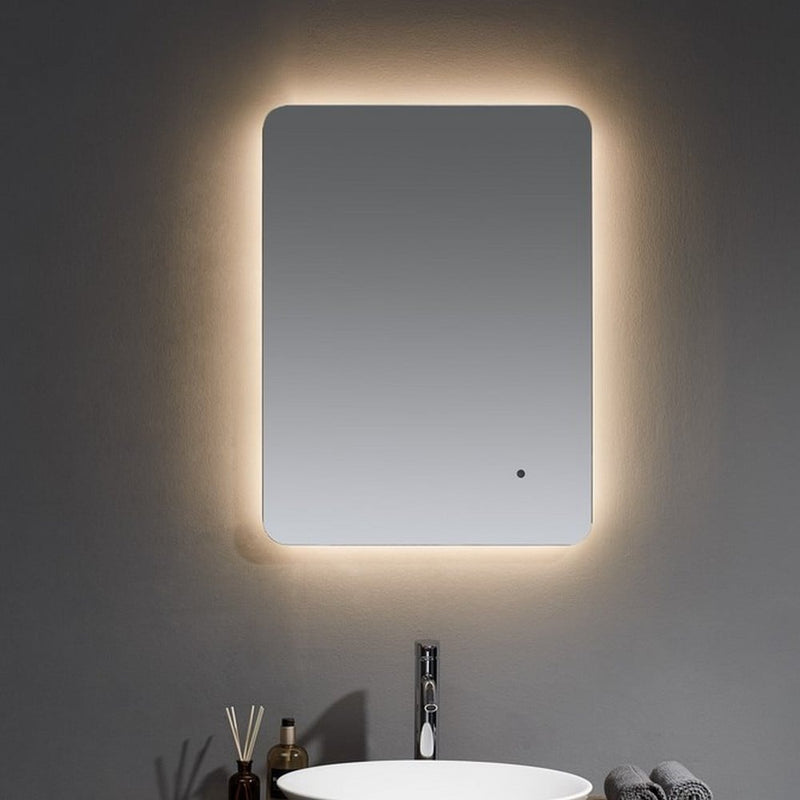 Calcot 600x800mm Rounded Back Lit LED Mirror