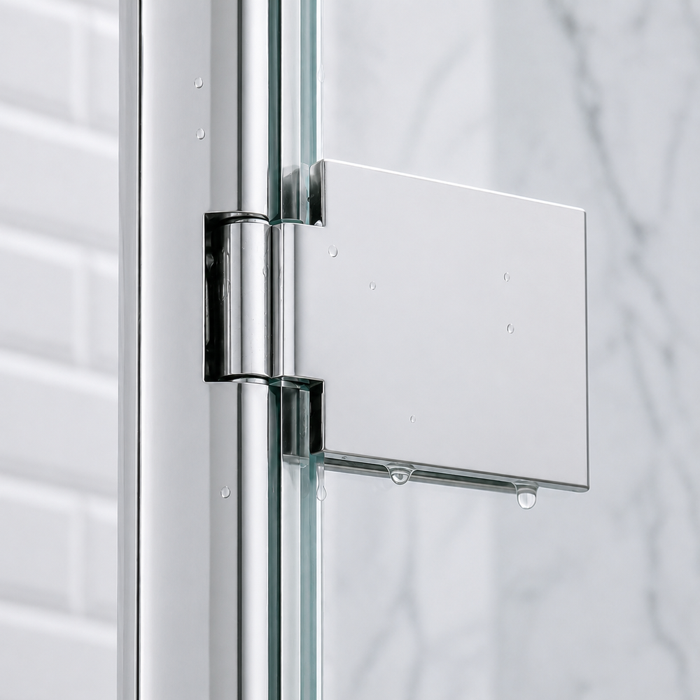 300mm Hinged Wetroom Return Panel - Chrome