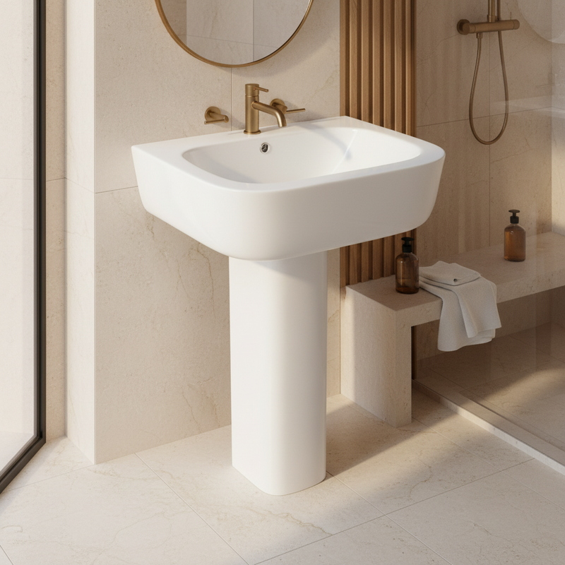 Square Basin and Full Pedestal
