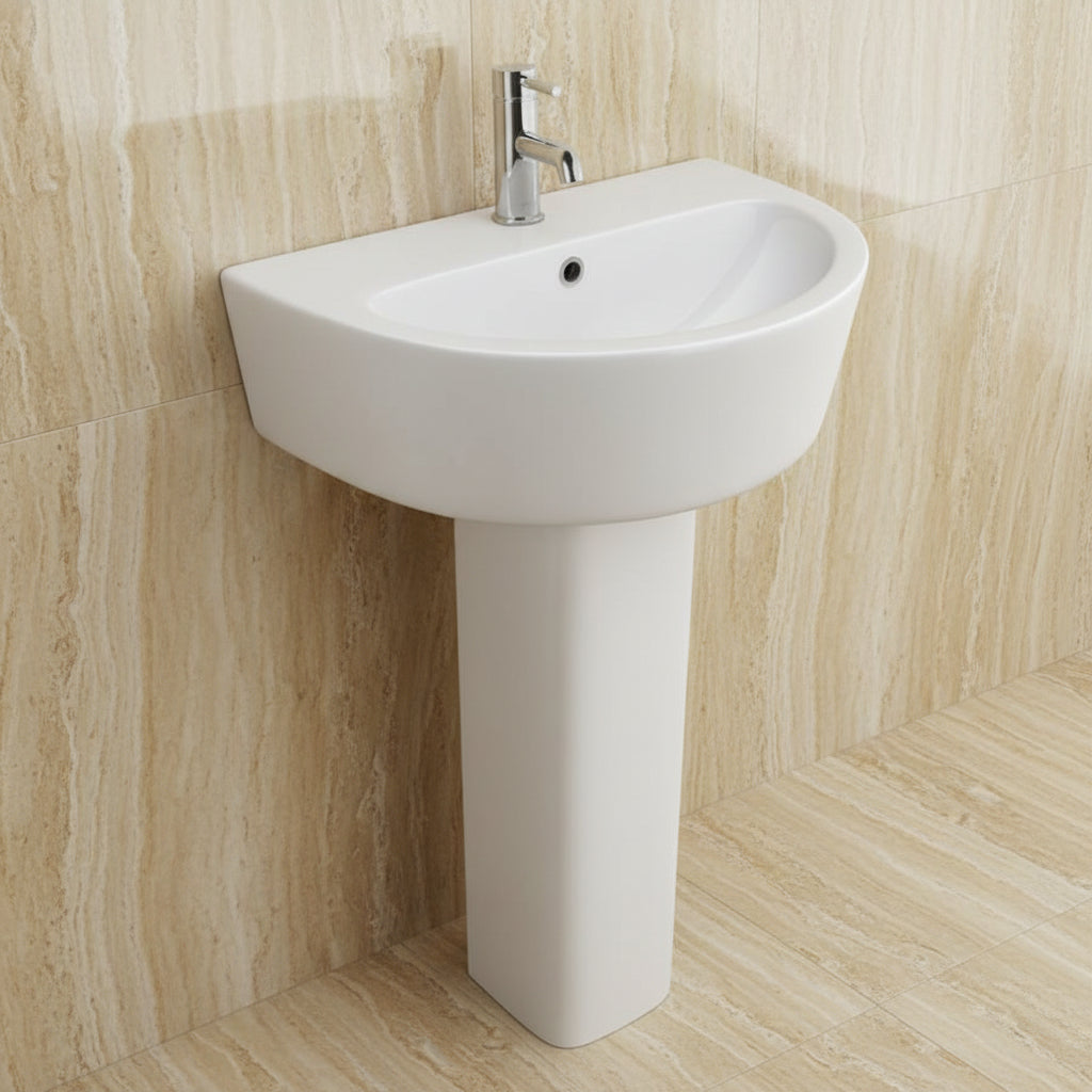 Round Basin and Full Pedestal