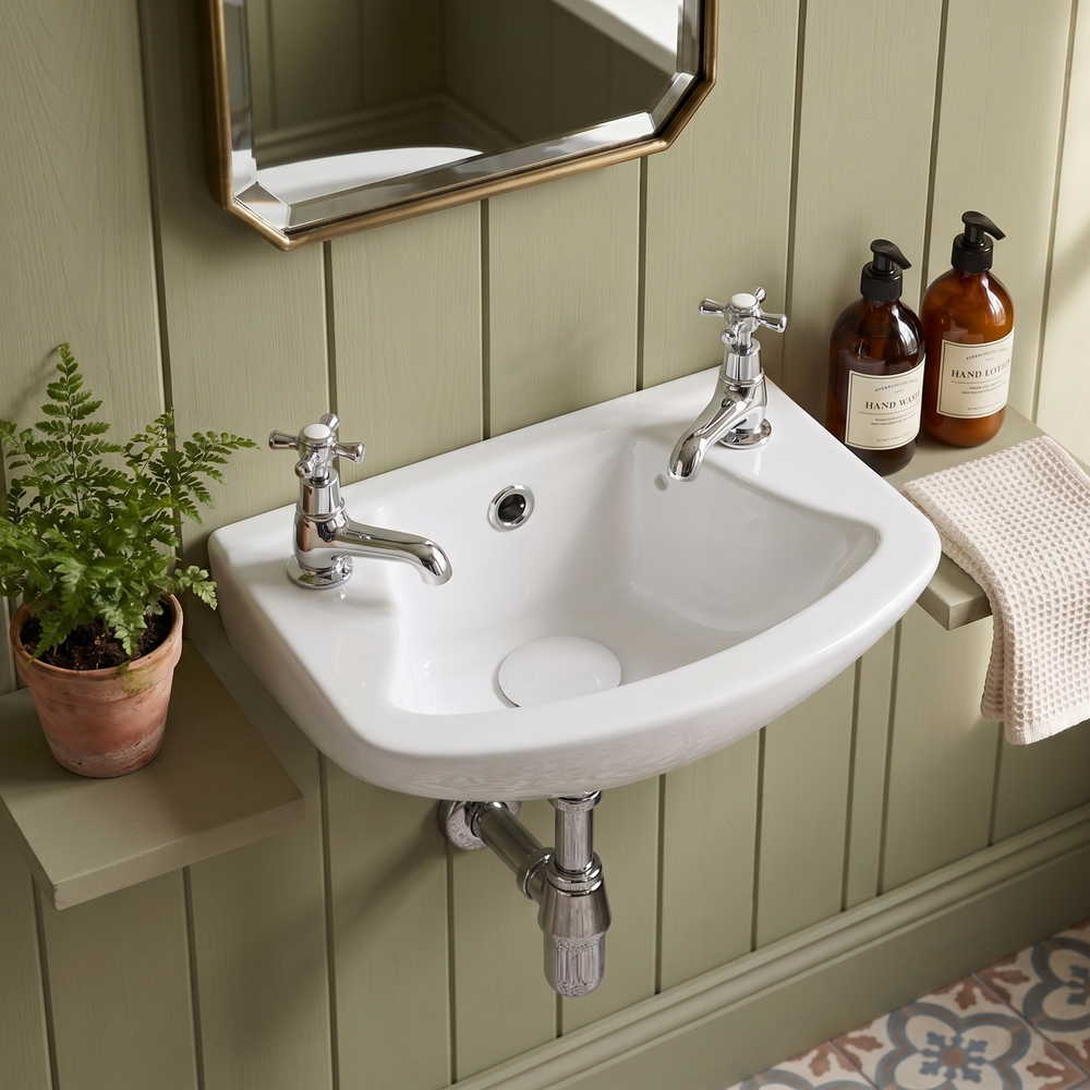 Cloakroom 460mm Wall-Hung Basin 2TH