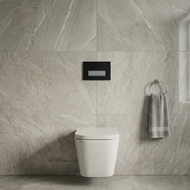 Genoa Square Wall Hung Toilet & Concealed Frame