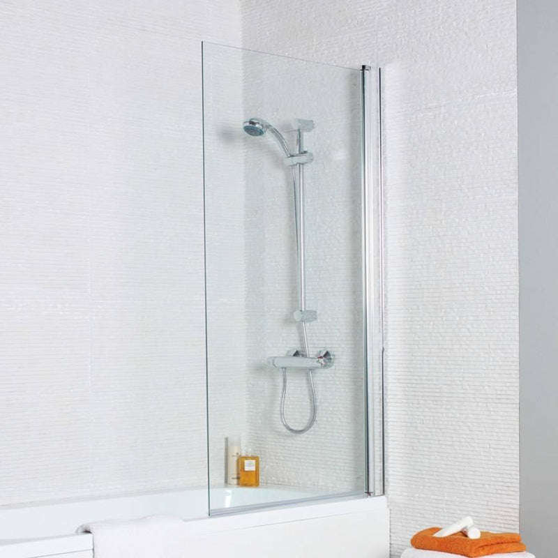 Koncept Straight Bath Shower Screen Square Edge