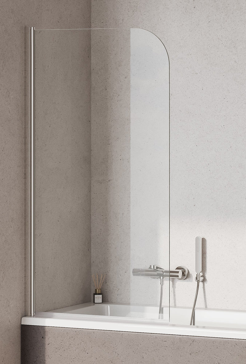 Koncept Straight Bath Shower Screen Radius Edge