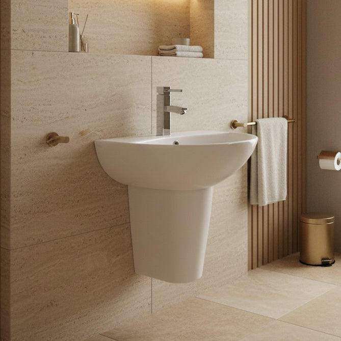 Kameo 450mm Basin and Semi Pedestal