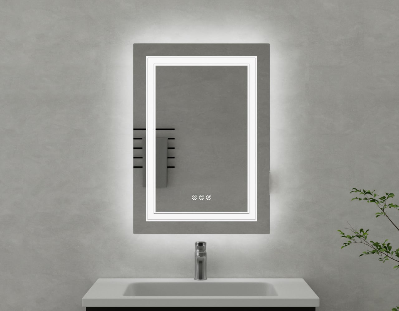 Scope 700x500mm Bluetooth LED Mirror – Portrait
