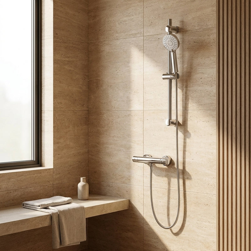 Plan Thermostatic Bar Shower with Adjustable Slide Rail Kit