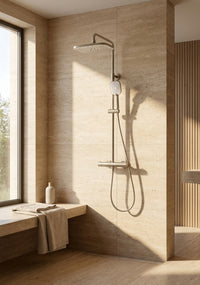 Kolt Shower with Sliding Handset and Drench Head Nickel