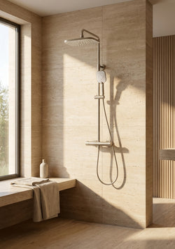 Kolt Shower with Sliding Handset and Drench Head Nickel