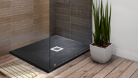 Naturals Stone Effect Black Shower Tray 1200 x 700mm