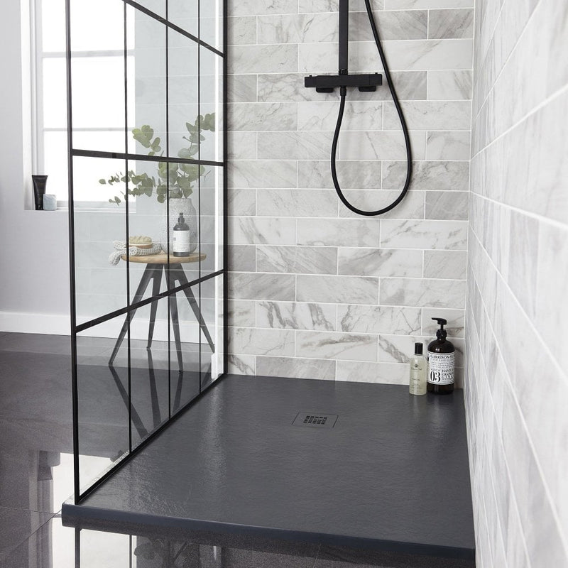 Naturals Stone Effect Graphite Shower Tray 1200 x 800mm