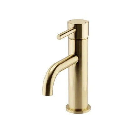 Ottone Mono Basin Mixer – Brushed Brass