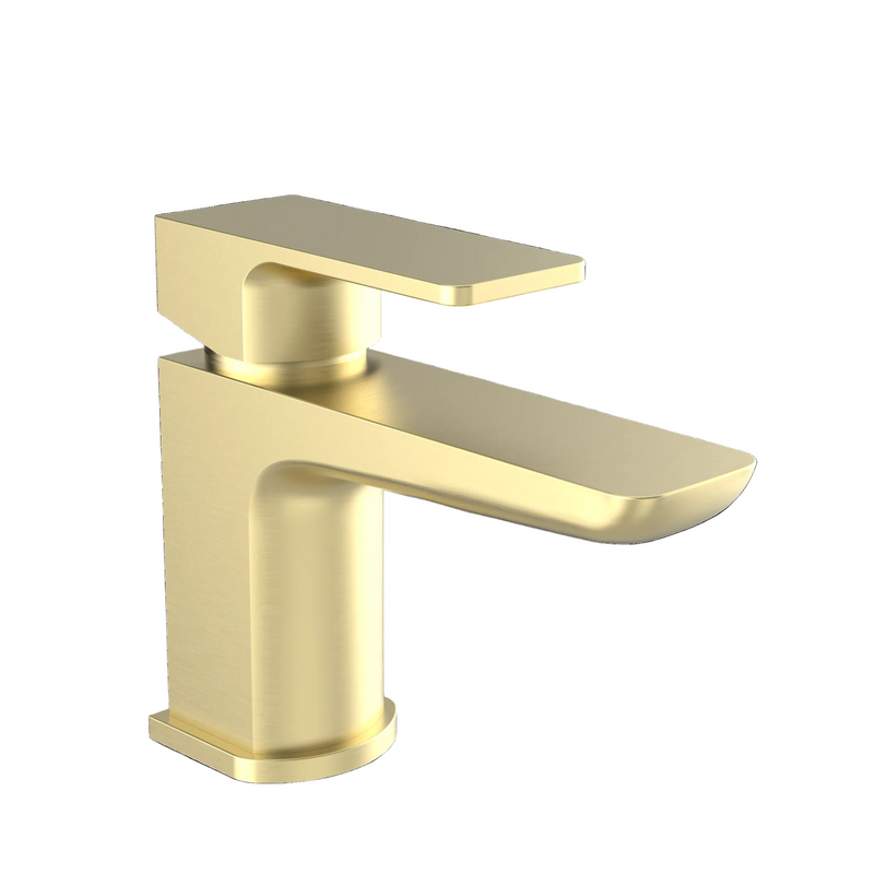 Kolt Mini Mono Basin Mixer with Click Waste – Brushed Brass