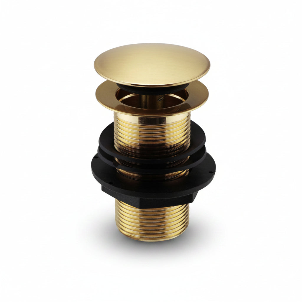 Click Basin Waste Unslotted – Brushed Brass