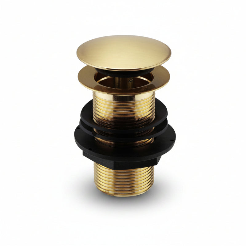 Click Basin Waste Unslotted – Brushed Brass
